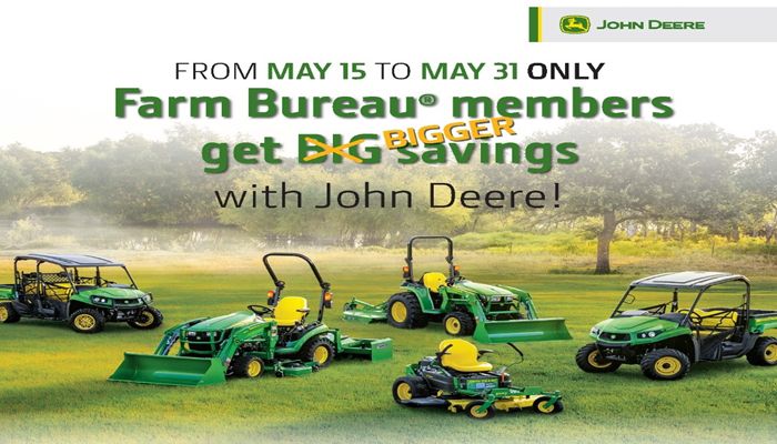 Member Benefit Spotlight: John Deere - BIG savings coming in May!