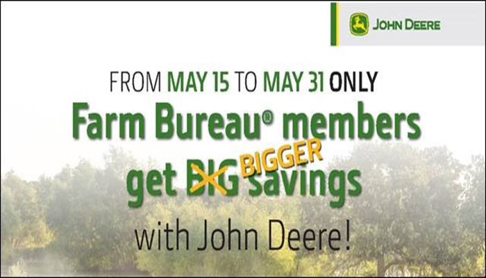 Starting TOMORROW: John Deere - Platinum 2 Pricing until May 31st