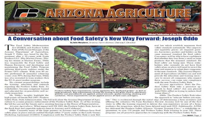 March 2018 Arizona Agriculture